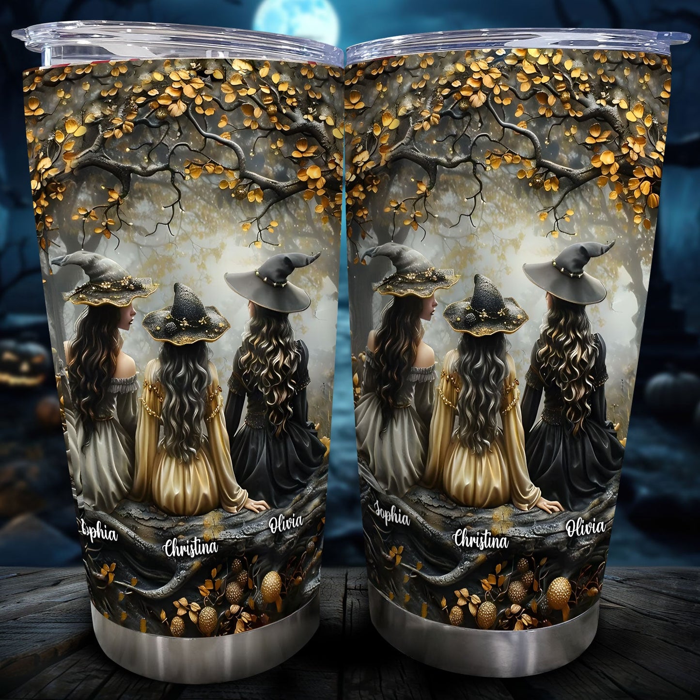 Besties - The Witches - Personalized Tumbler