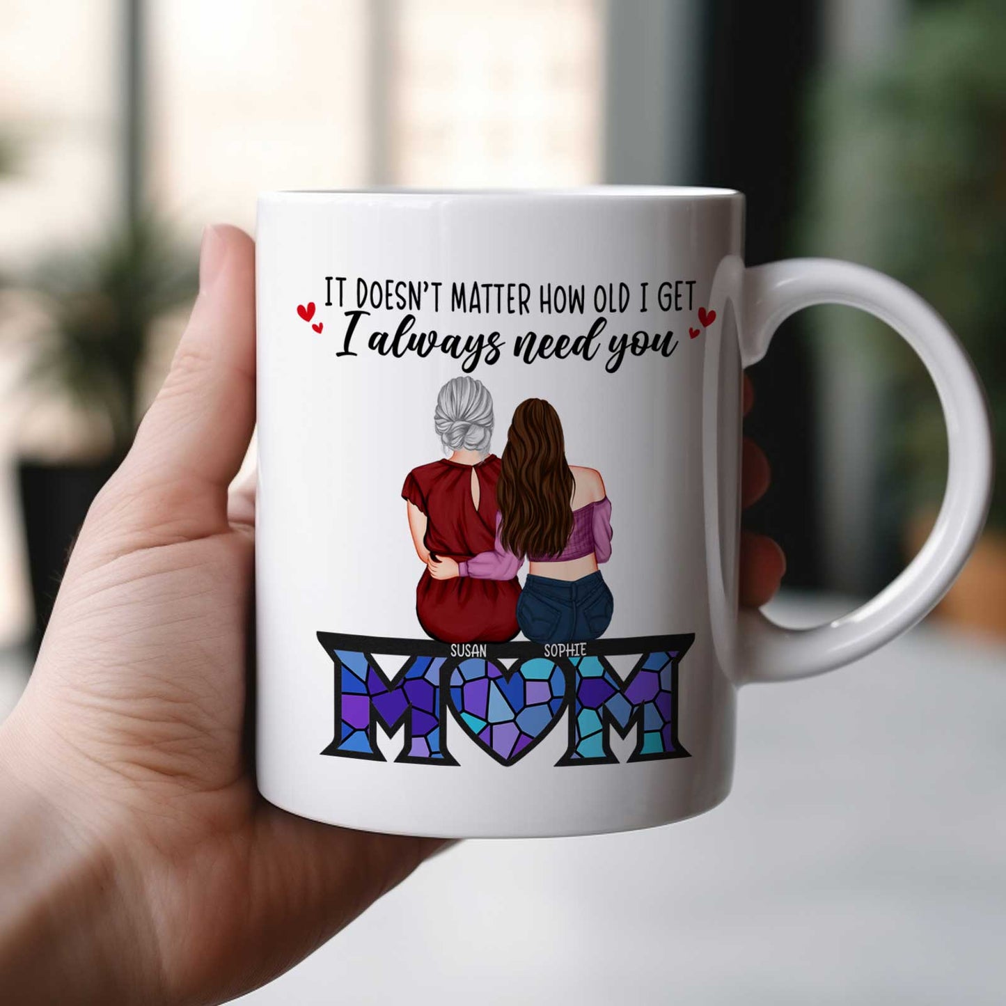 Mother - It Doesn’t Matter How Old We Get, We Always Need You - Personalized Mug