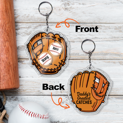Father - Daddy's Greatest Catch Ever - Personalized Shaking Keychain