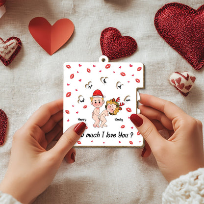Couple - How Much I Love You? - Personalized Rolling Ornament