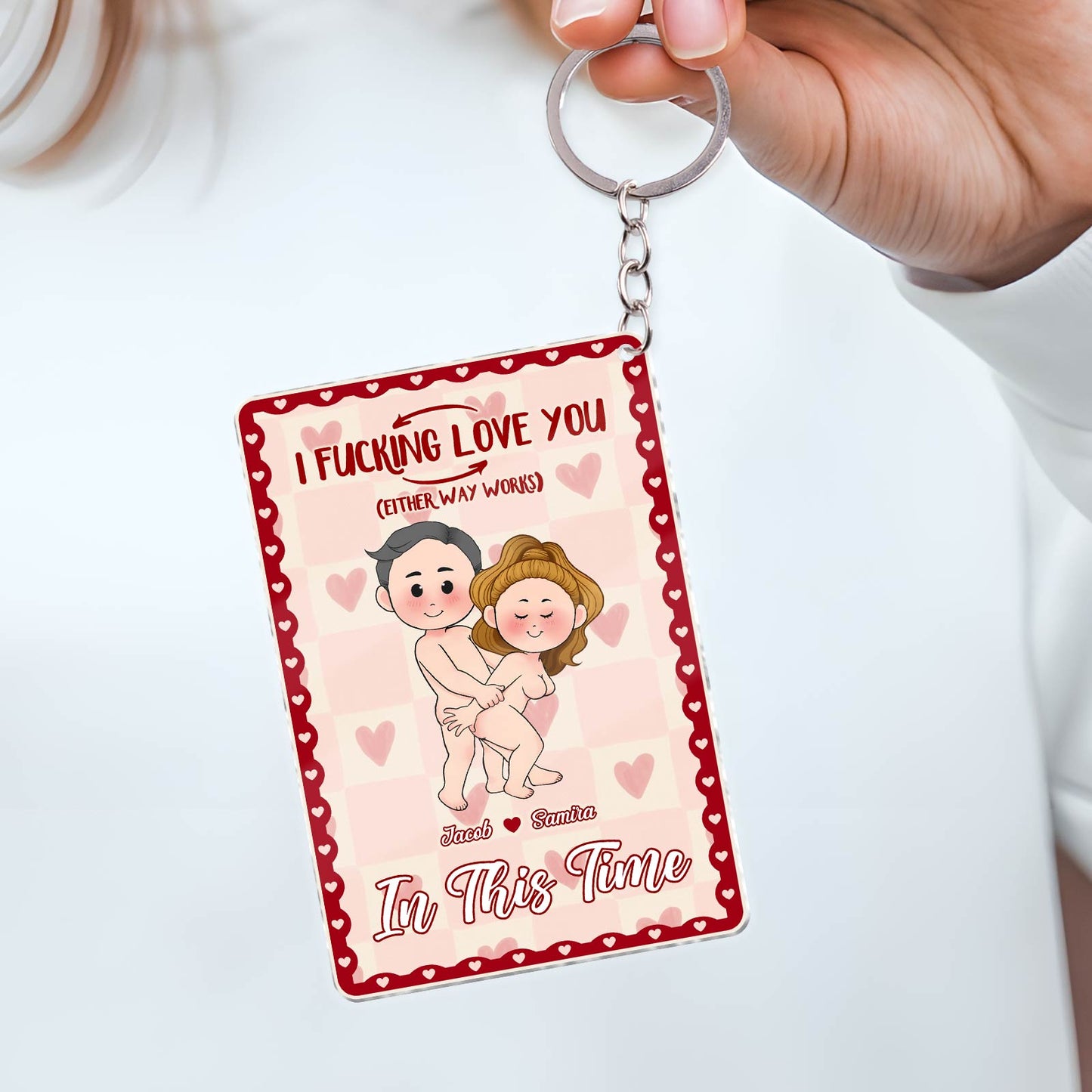 CoupIe - F*cking Love You In This Life & The Next - Personalized Acrylic Keychain