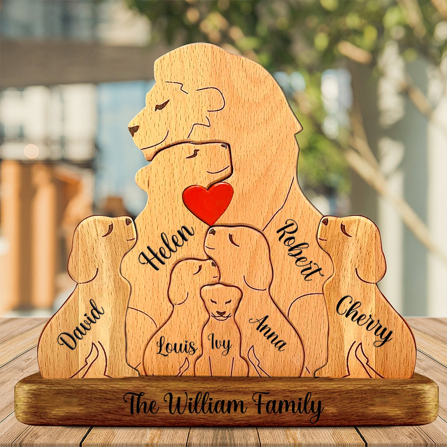 Family - Pet Family - Personalized Wooden Puzzle