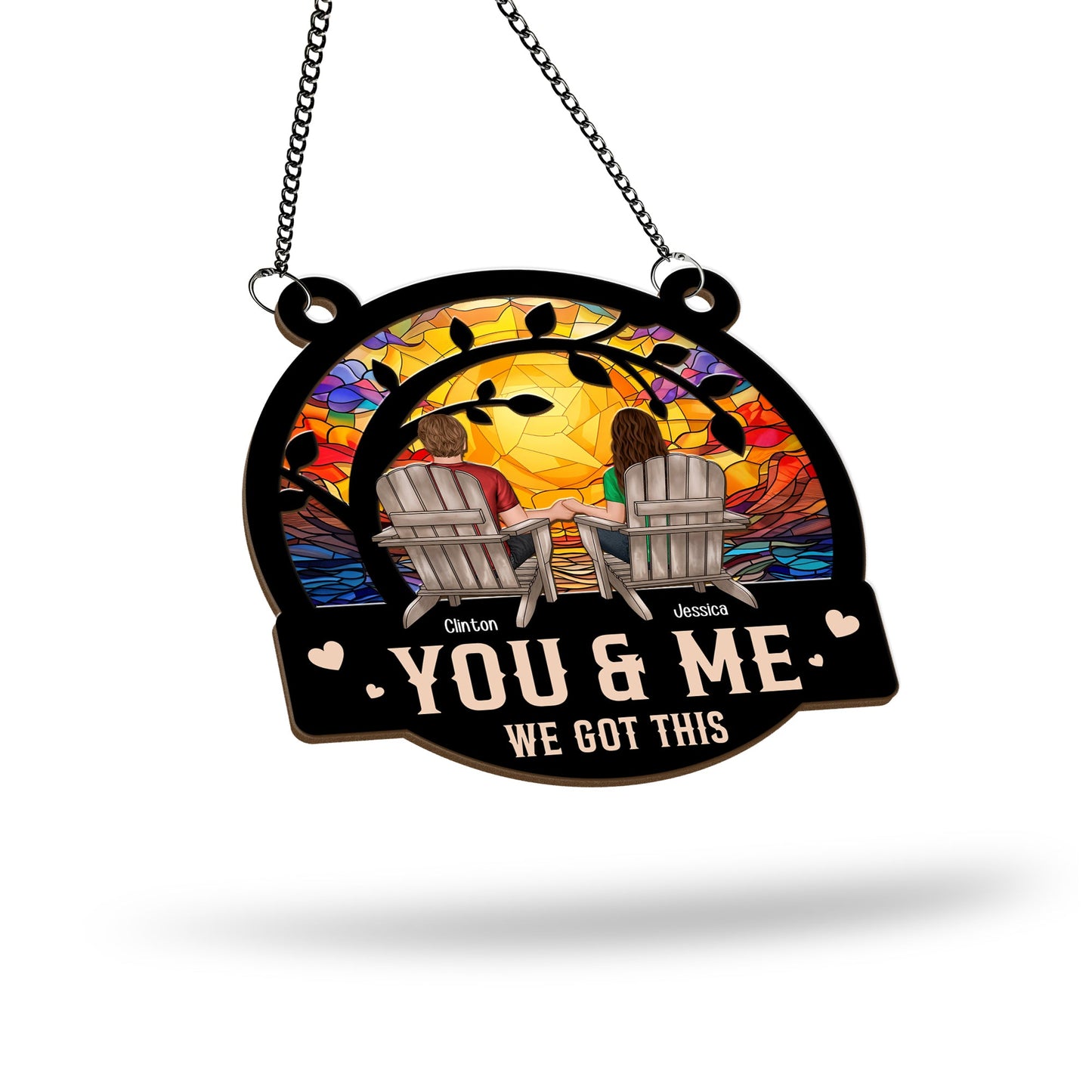 Couple - You & Me We Got This - Personalized Suncatcher Ornament