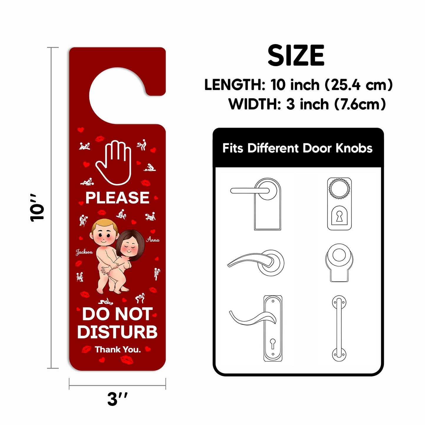 Couple - Do Not Disturb - Personalized Door Hanger