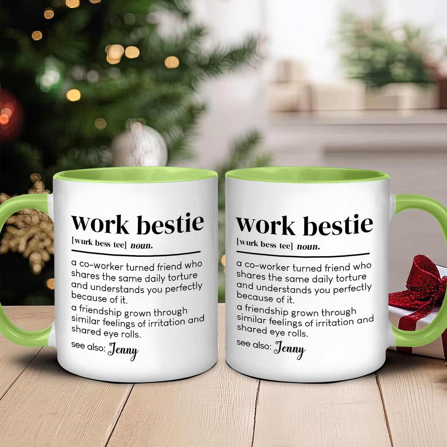 Work Bestie - Gift For Coworkers - Personalized Mug