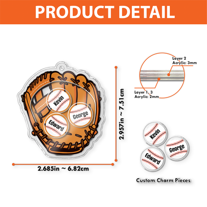 Father - Daddy's Greatest Catch Ever - Personalized Shaking Keychain