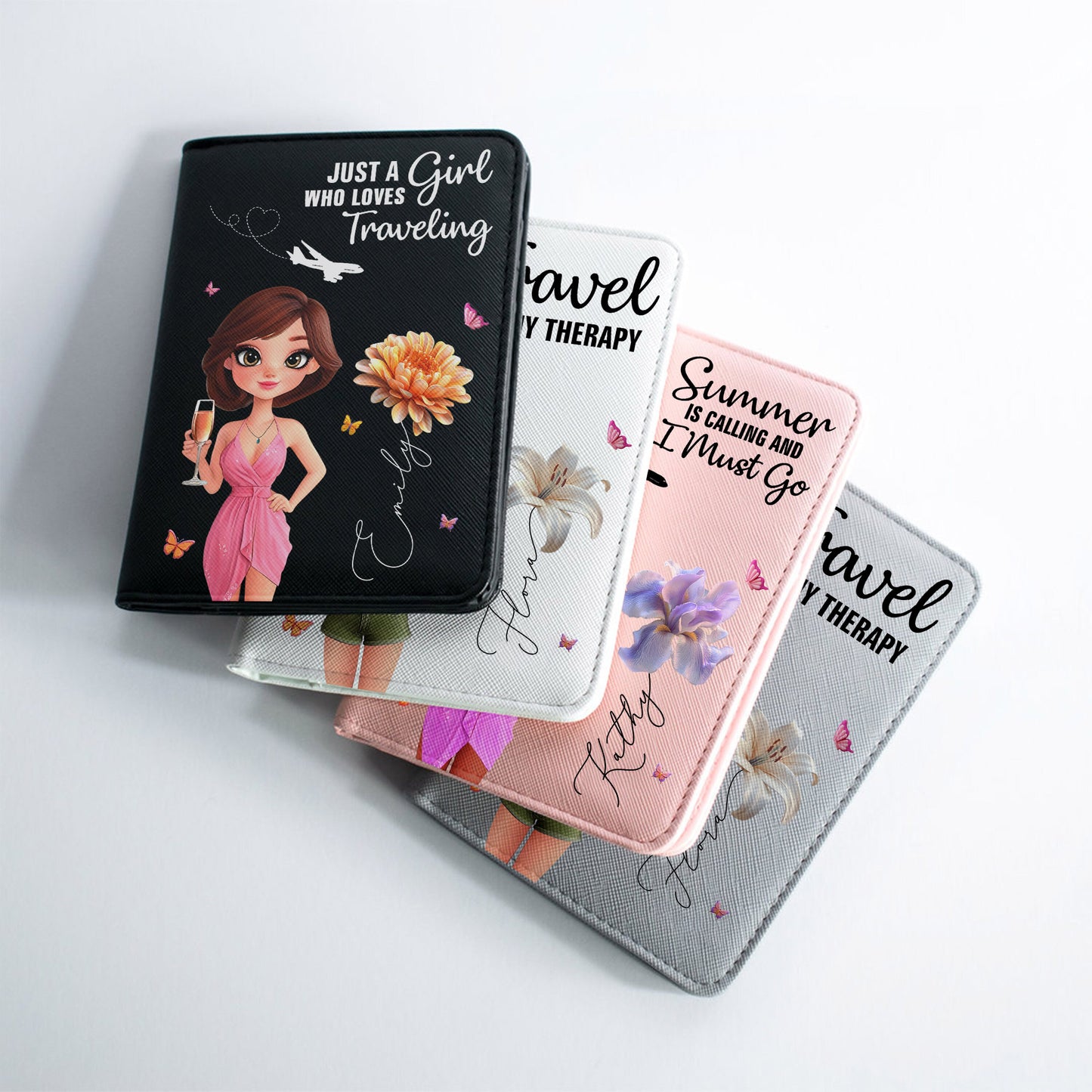 Travel Lovers - Just A Girl Who Loves Traveling -  Personalized Luggage Tag & Passport Bag