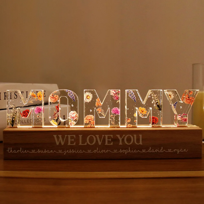 Family - Birth Month Flower - Personalized LED Light