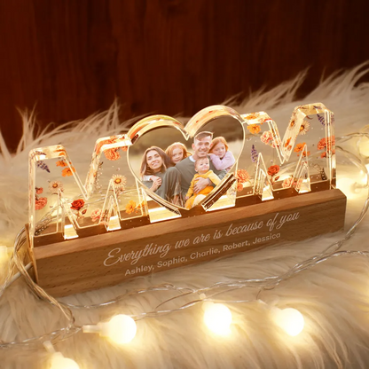 Mother - Everything We Are Is Because Of You - Personalized Led Night Light