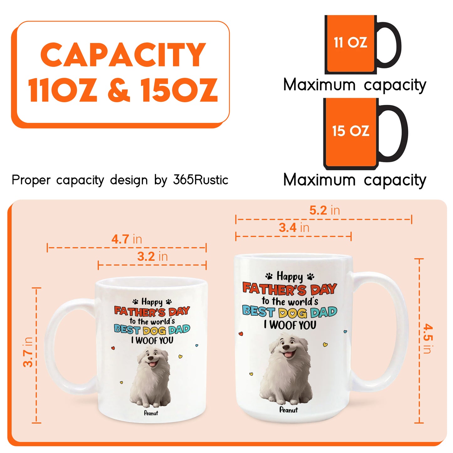 Pet Lovers - Happy Father's Day To The World's Best Dog Dad We Woof You - Personalized Mug
