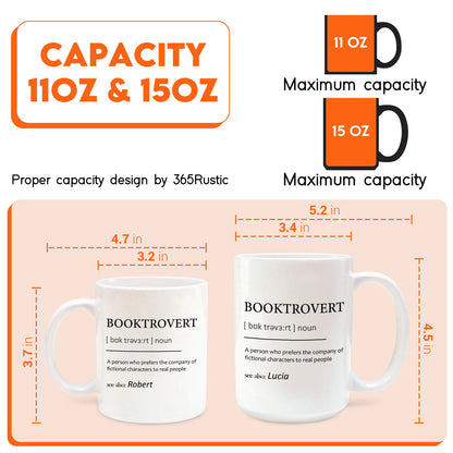 Booktrovert - Gifts For Coworker, Friends, Boss, Nurse - Personalized Mug