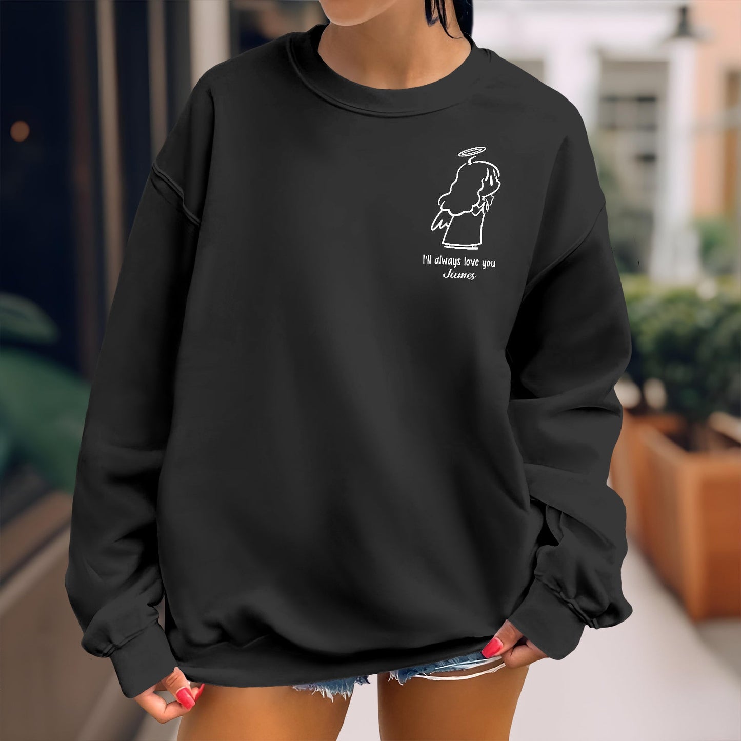 Couple - A Little Angel - Personalized T-shirt, Hoodie & Sweater