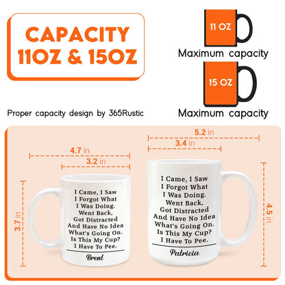 I Came I Saw I Forgot What I Was Doing - Personalized Mug