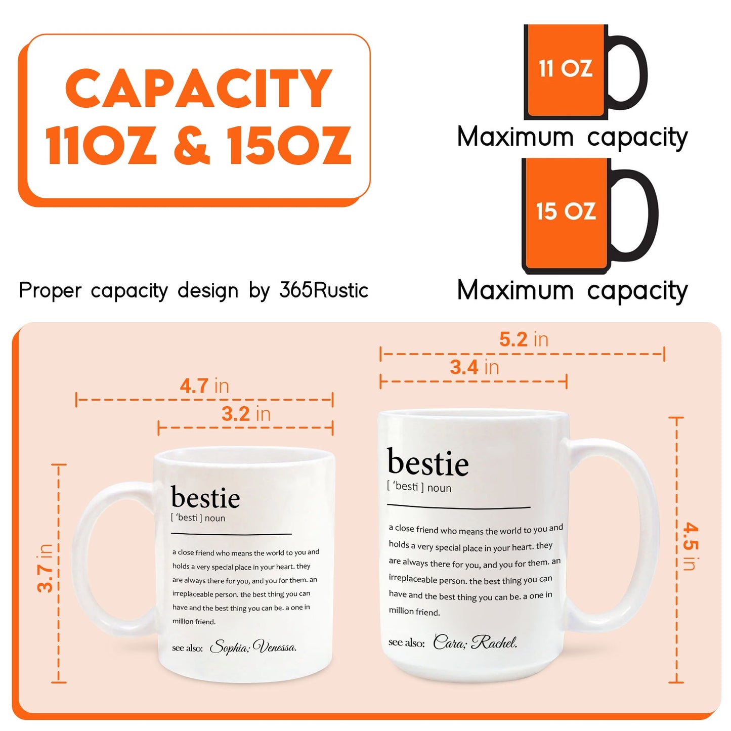 Bestie - Fun Gifts For Coworker, Friends, Boss, Nurse - Personalized Mug