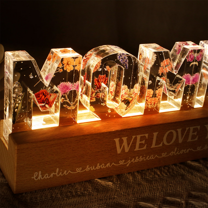 Family - Birth Month Flower - Personalized LED Light