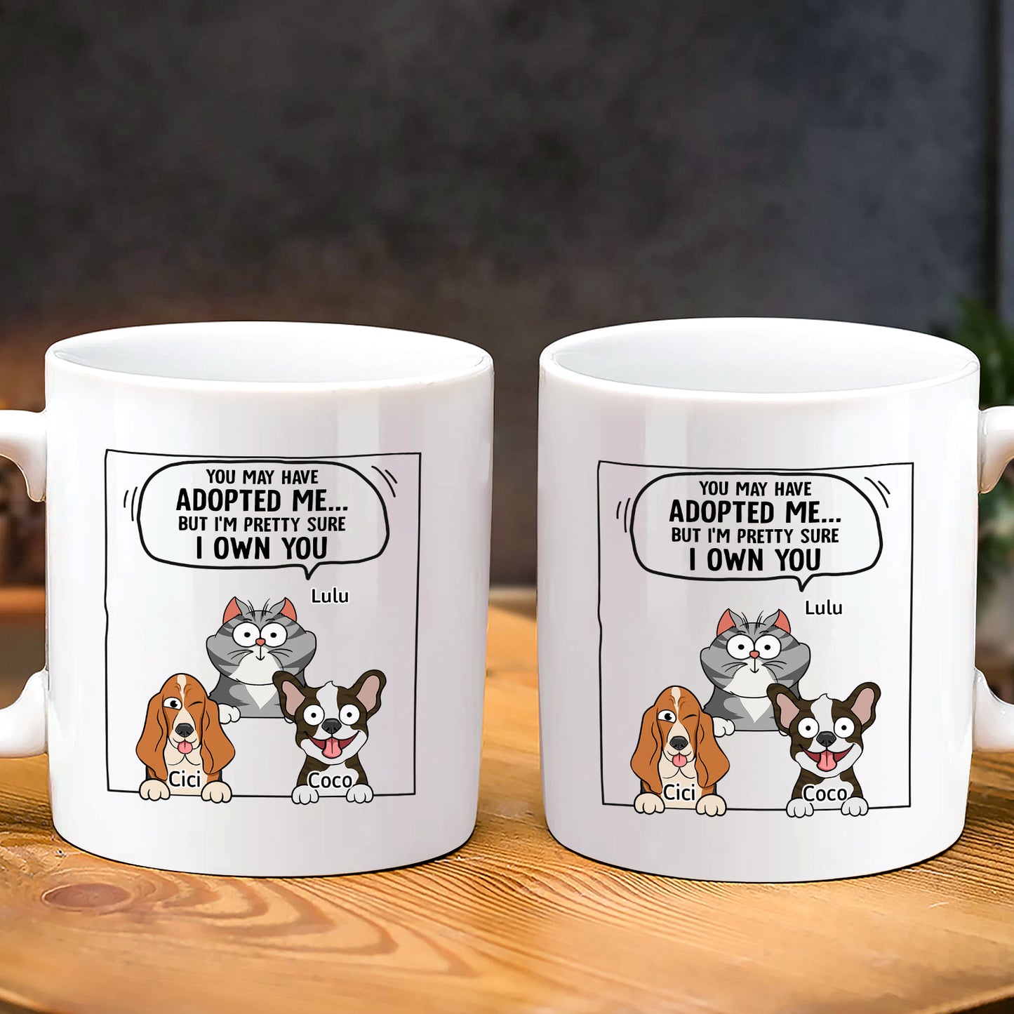 Pet Lovers - Dogs & Cats We Own You - Personalized Mug