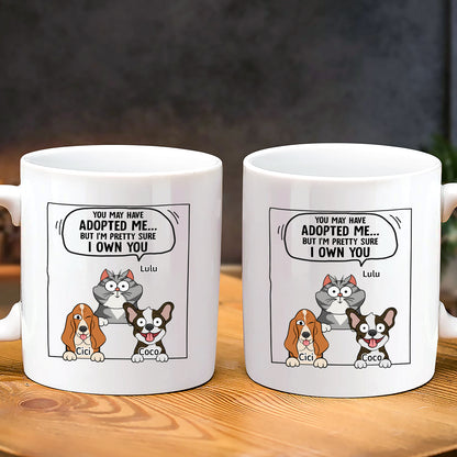 Pet Lovers - Dogs & Cats We Own You - Personalized Mug