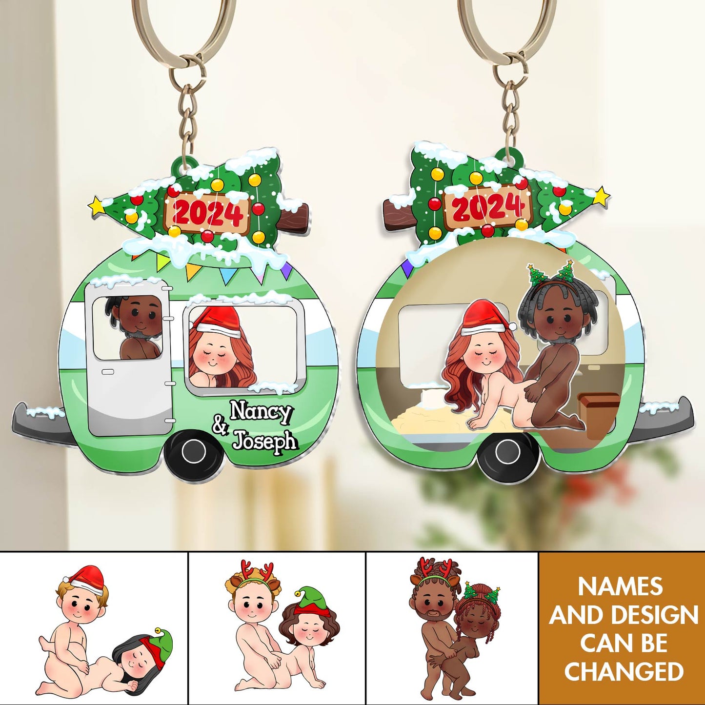 Couple - Love Journey Of Ours - Personalized Shaking Keychain - Ver 2