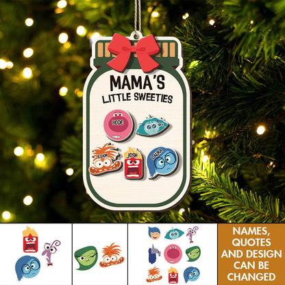 Family - Inside Out 2 Bottled Up Emotions - Personalized 2-Layered Wooden Ornament