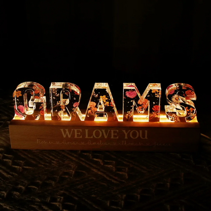 Family - Birth Month Flower - Personalized LED Light