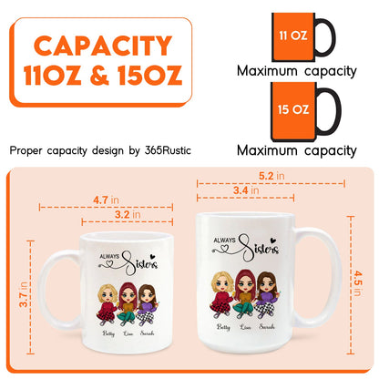 Besties - Always Sisters - Personalized Mug (Ver 3)