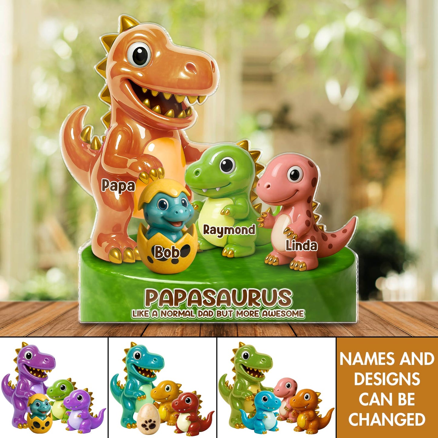 Family - Papasaurus - Personalized Acrylic Plaque
