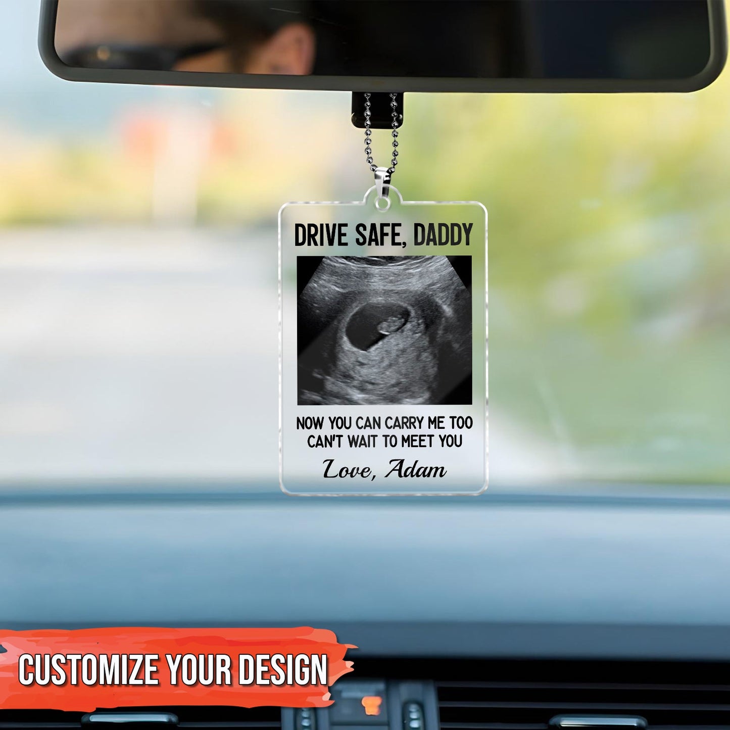 Family - Drive Safe, Daddy - Personalized Car Hanger