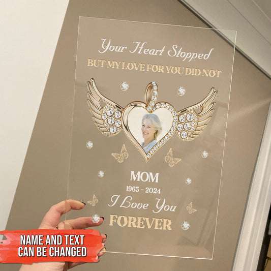 Family - My Love For You Never Stops - Personalized Acrylic Plaque