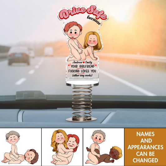 Couple - Drive Safe - Personalized Acrylic Shaking Standee