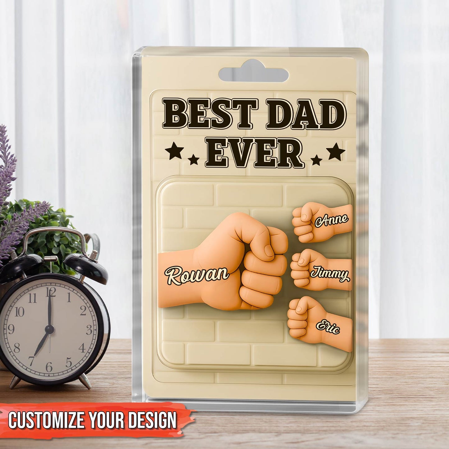 Family - Best Dad Ever - Plaque 3D Toy Packaging Acrylic