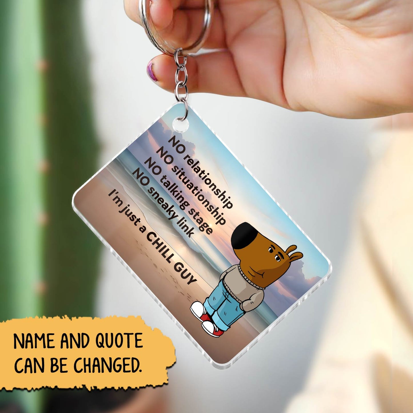 Chill guy - Personalized Acrylic Keychain