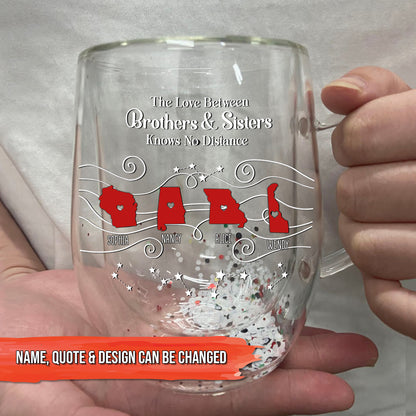 When You Are Next Door - Personalized Double Walled Glass Mug
