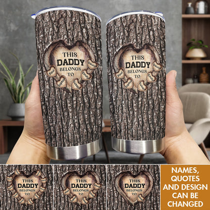 Father - Dad's Heart - Personalized Tumbler