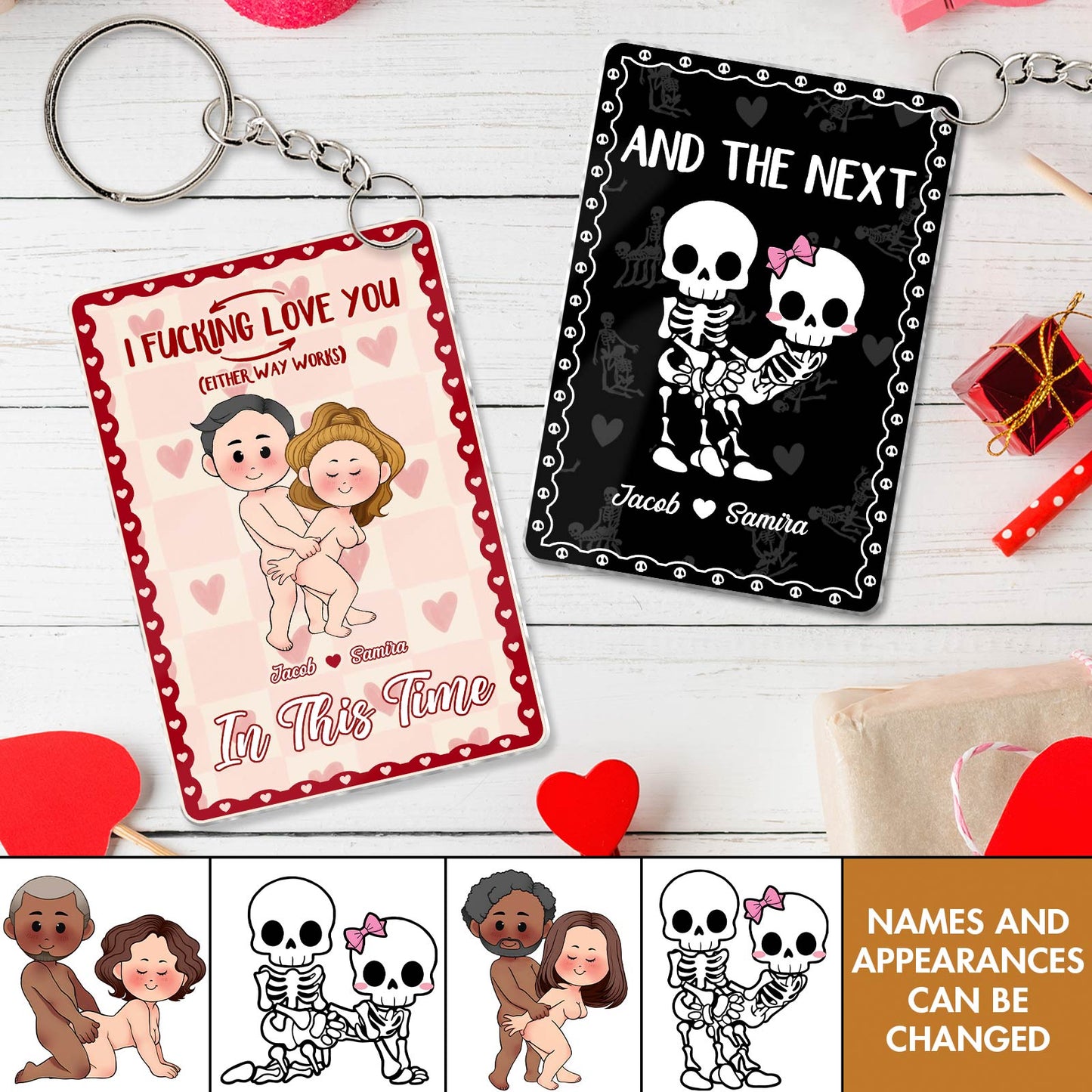 CoupIe - F*cking Love You In This Life & The Next - Personalized Acrylic Keychain