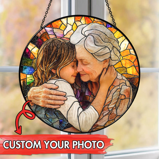 Custom Photo Family - Personalized Window Hanging Suncatcher Ornament