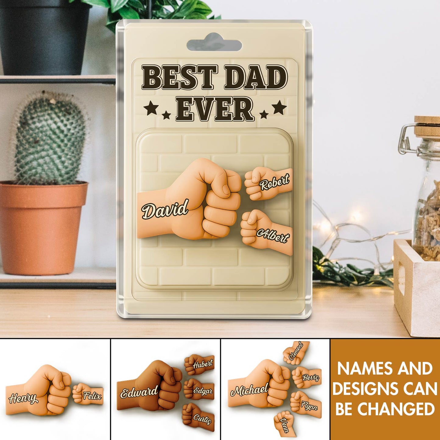 Family - Best Dad Ever - Plaque 3D Toy Packaging Acrylic