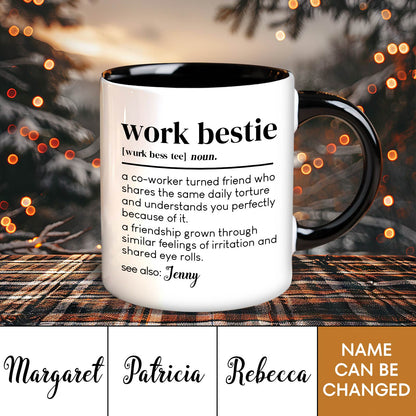 Work Bestie - Gift For Coworkers - Personalized Mug