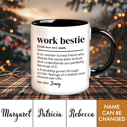 Work Bestie - Gift For Coworkers - Personalized Mug