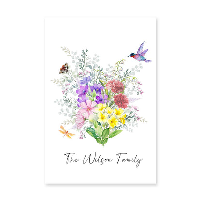 Mother - Birth Flower Bouquet - Personalized Poster