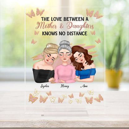 Mother - The Love Between A Mother & Daughters Is Forever - Personalized Acrylic Plaque