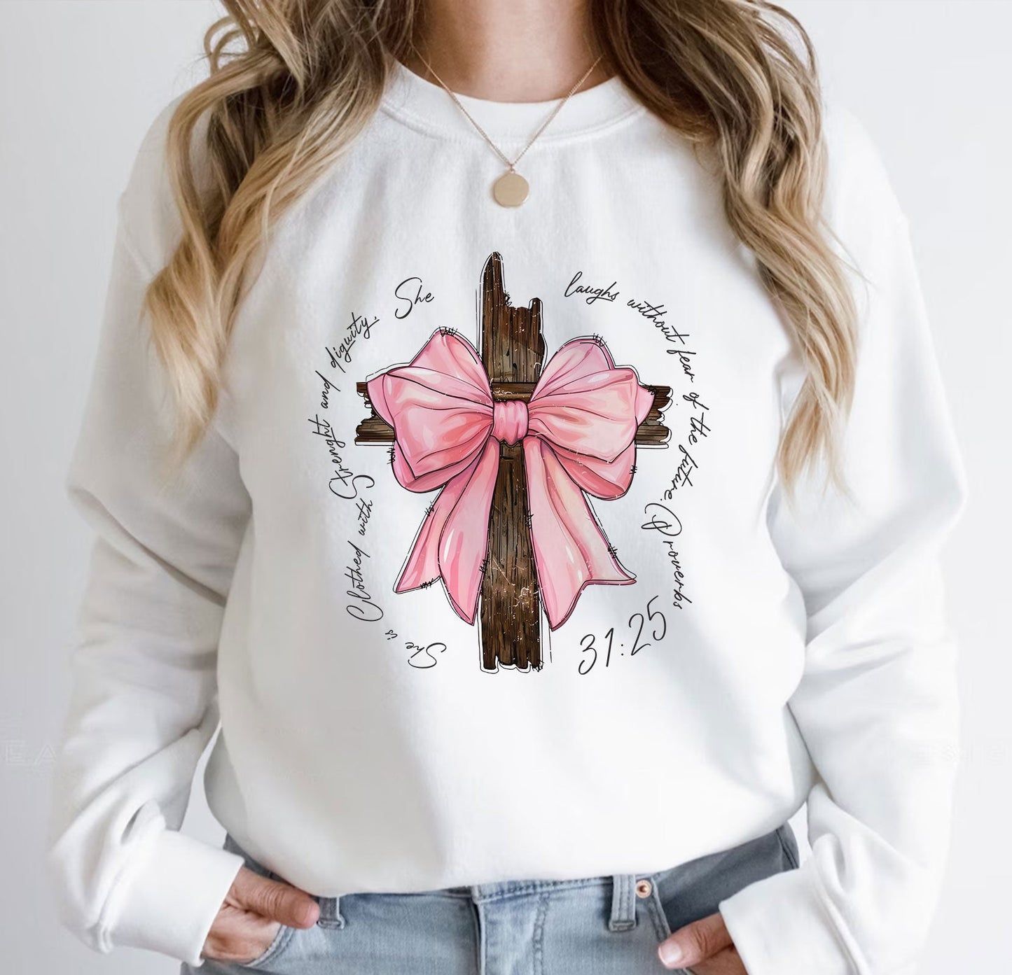 Strength Coquette Bow Light Pink - T-shirt & Hoodie