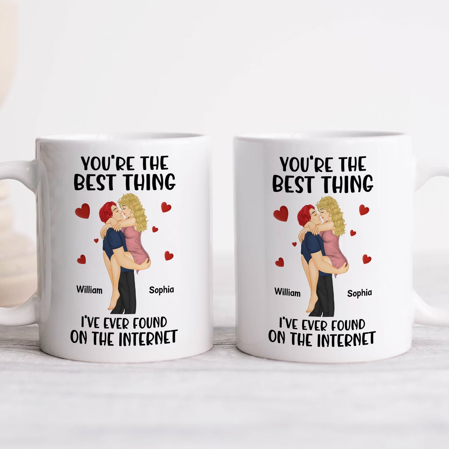 Couple - You're The Best Thing I've Ever Found On The Internet - Personalized Mug Ceramic