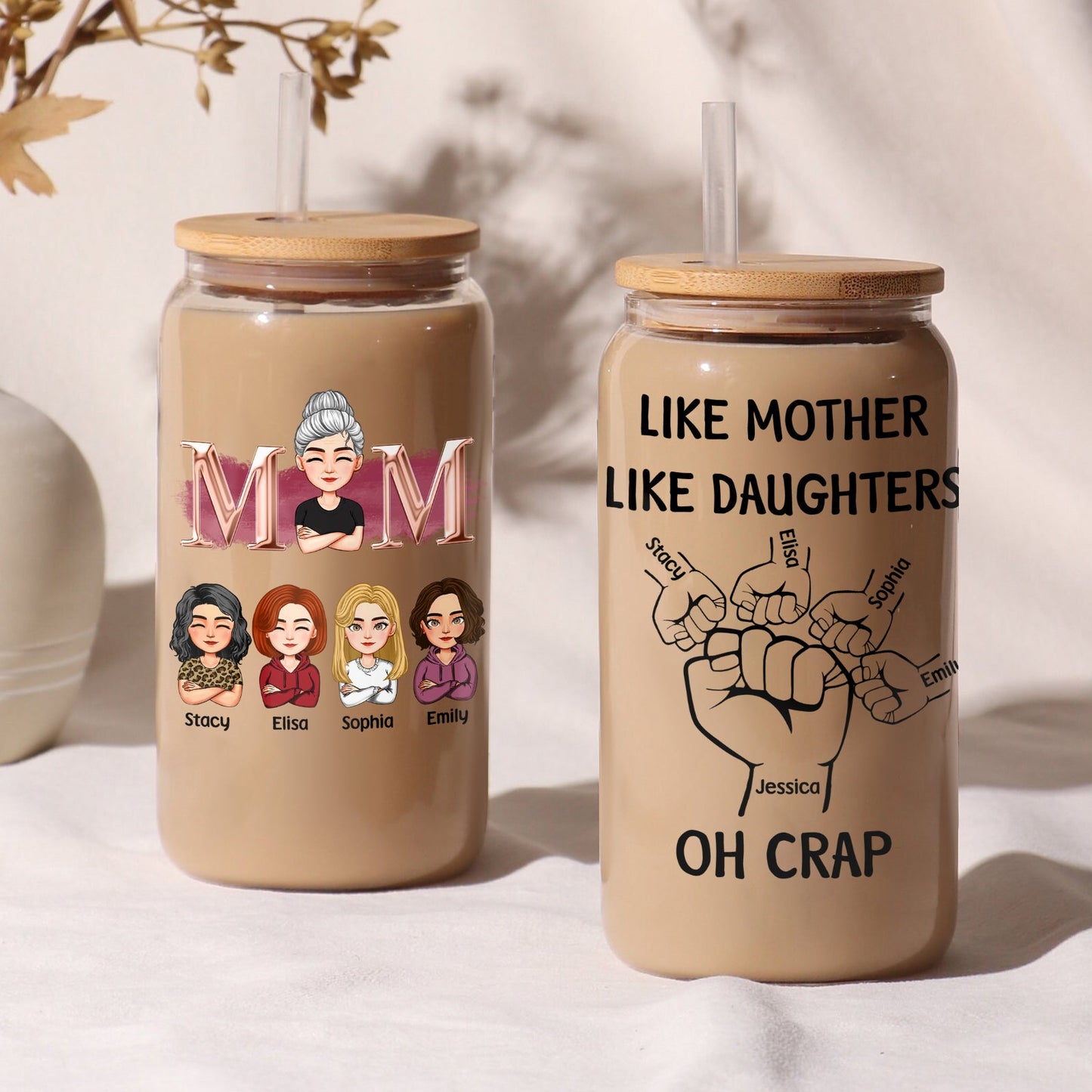 Mother's Day - Like Mother Like Daughter - Personalized Can Glass