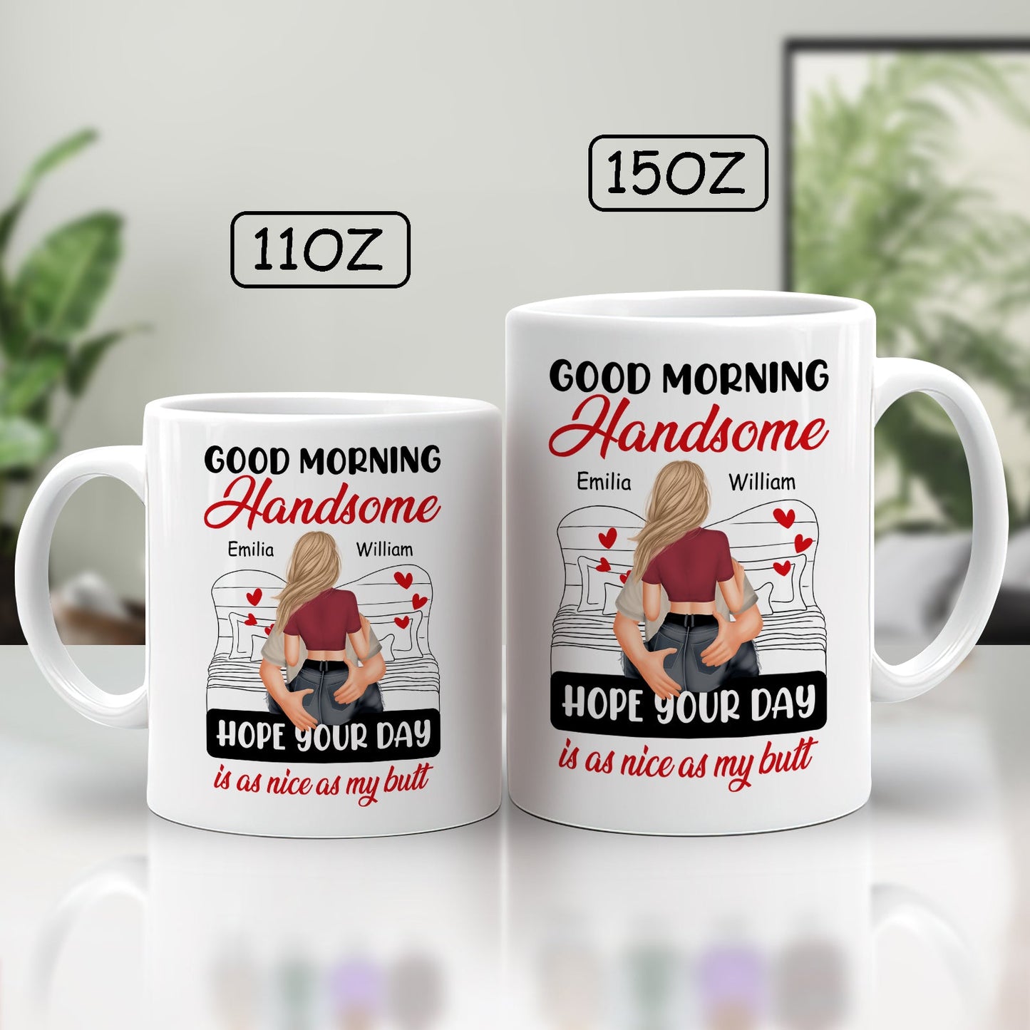 Couple - Hope Your Day Is As Nice As My Butt - Personalized Mug