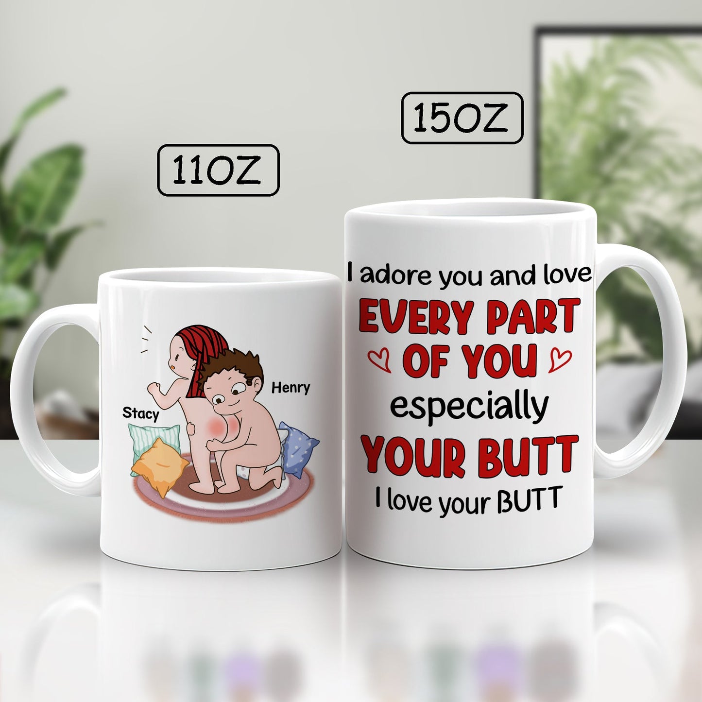 Couple - I Adore You And Love - Personalized Mug