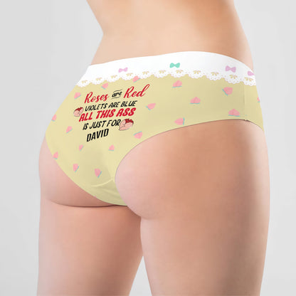 Couple - Roses Are Red - Personalized Women Underwear