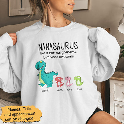 Family - Grandmasaurus And Kids - Personalized Shirt