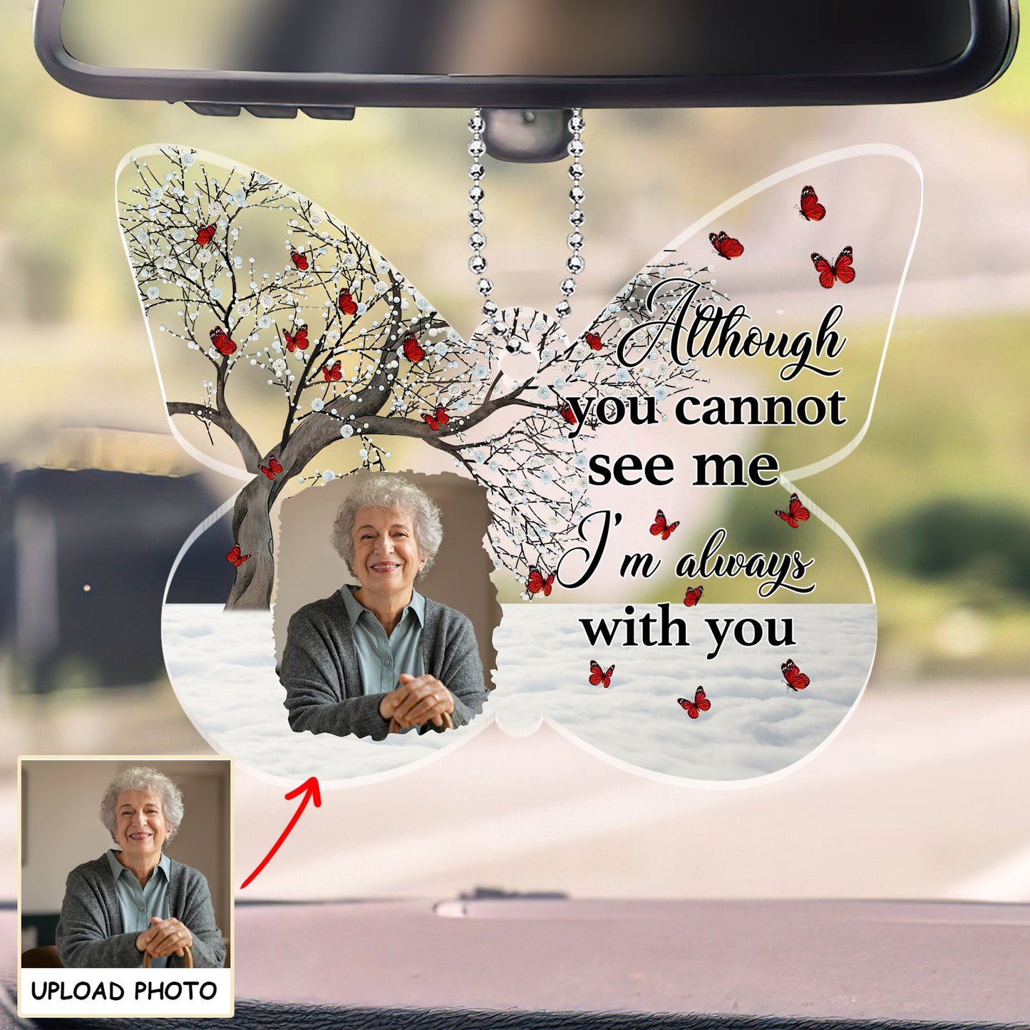 Family - I'm always with you - Personalized Acrylic Photo Keychain