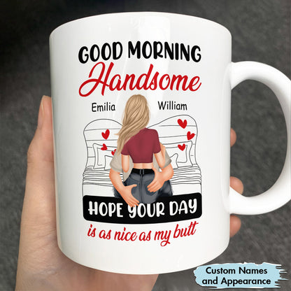 Couple - Hope Your Day Is As Nice As My Butt - Personalized Mug