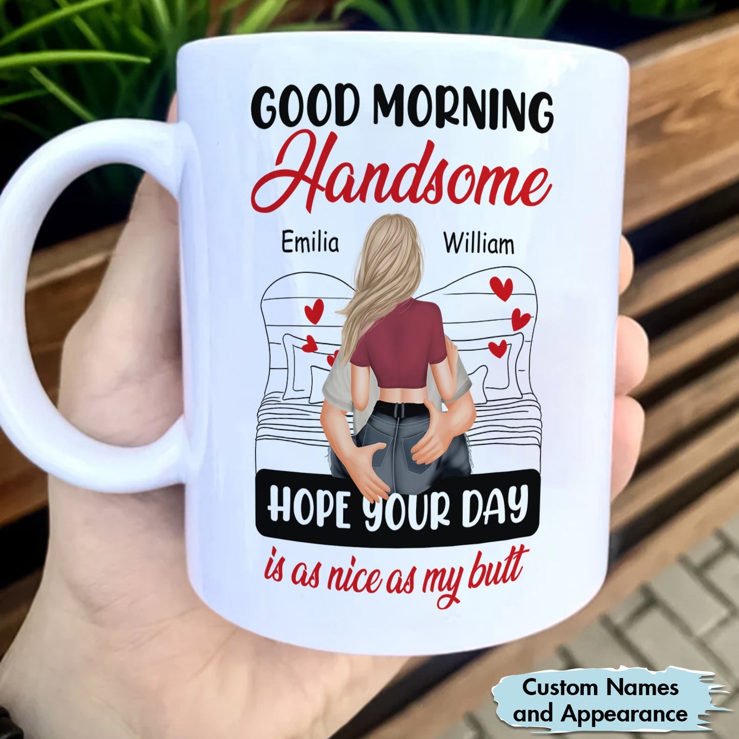 Couple - Hope Your Day Is As Nice As My Butt - Personalized Mug